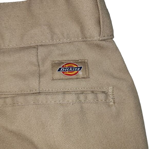 DICKIES 874 Regular Fit Flex Pants Men Size W42 L30 Chino Talon Zipper Tan - Picture 6 of 11